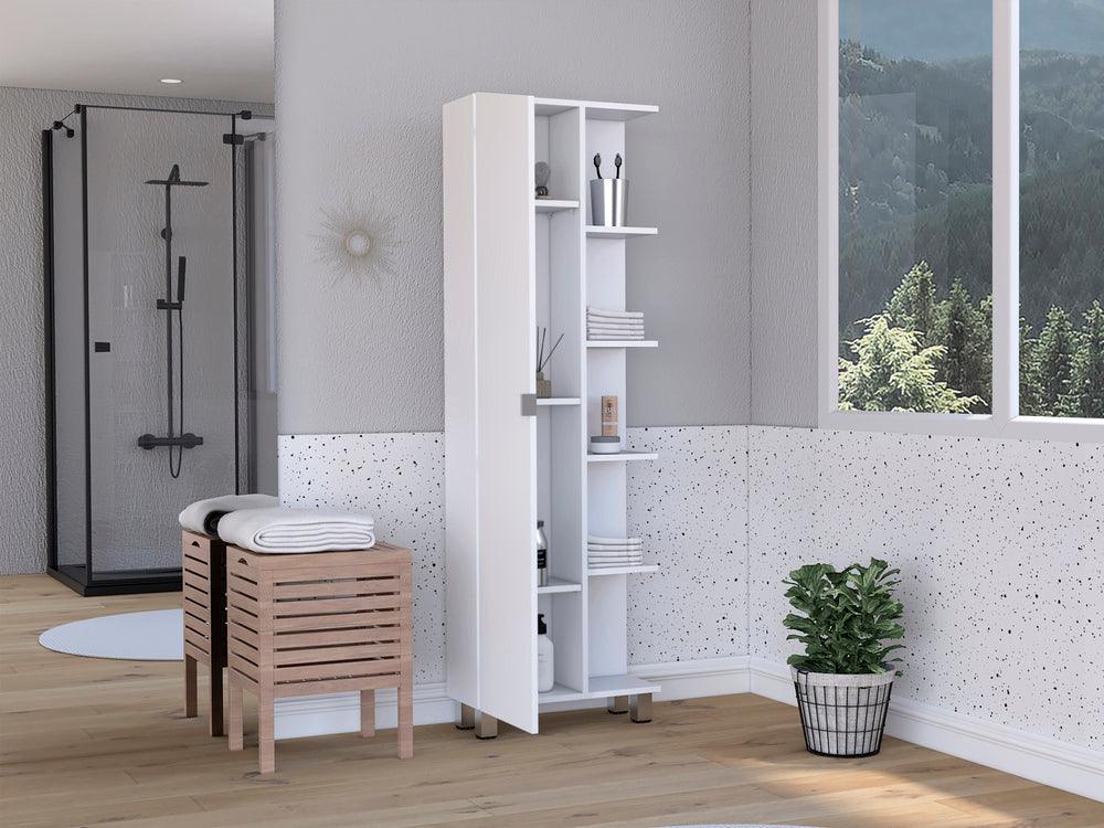 Estantería de Baño Mulán, Blanco, con Cinco Entrepaños ZF - VIRTUAL MUEBLES