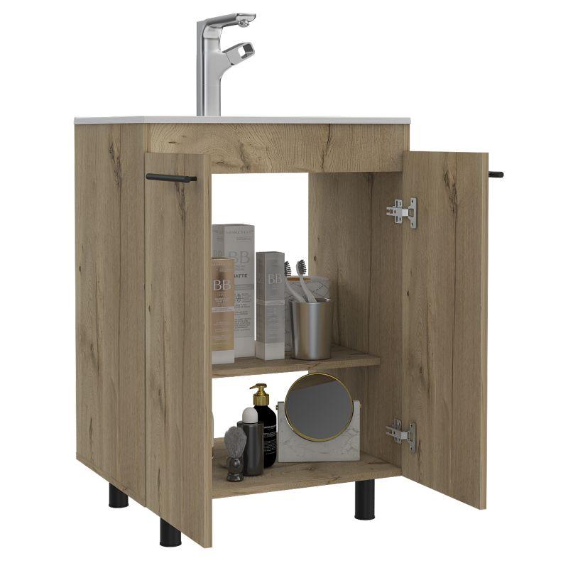 Mueble Lavamos Anney color Café claro para Baño.