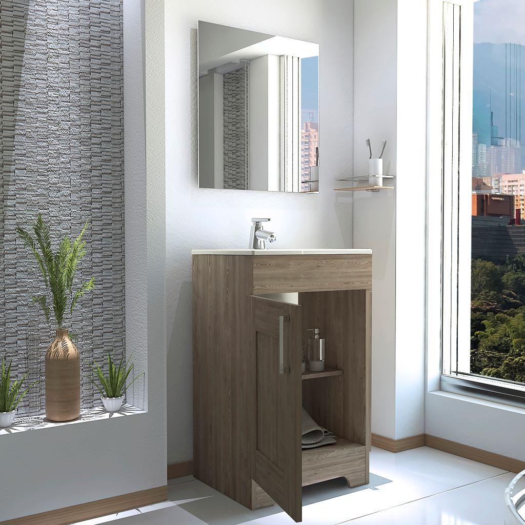 Mueble Lavamanos Apolis color Miel Para Baño.