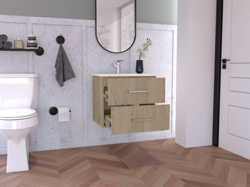 Mueble Lavamanos Fiyi color Beige para Baño.