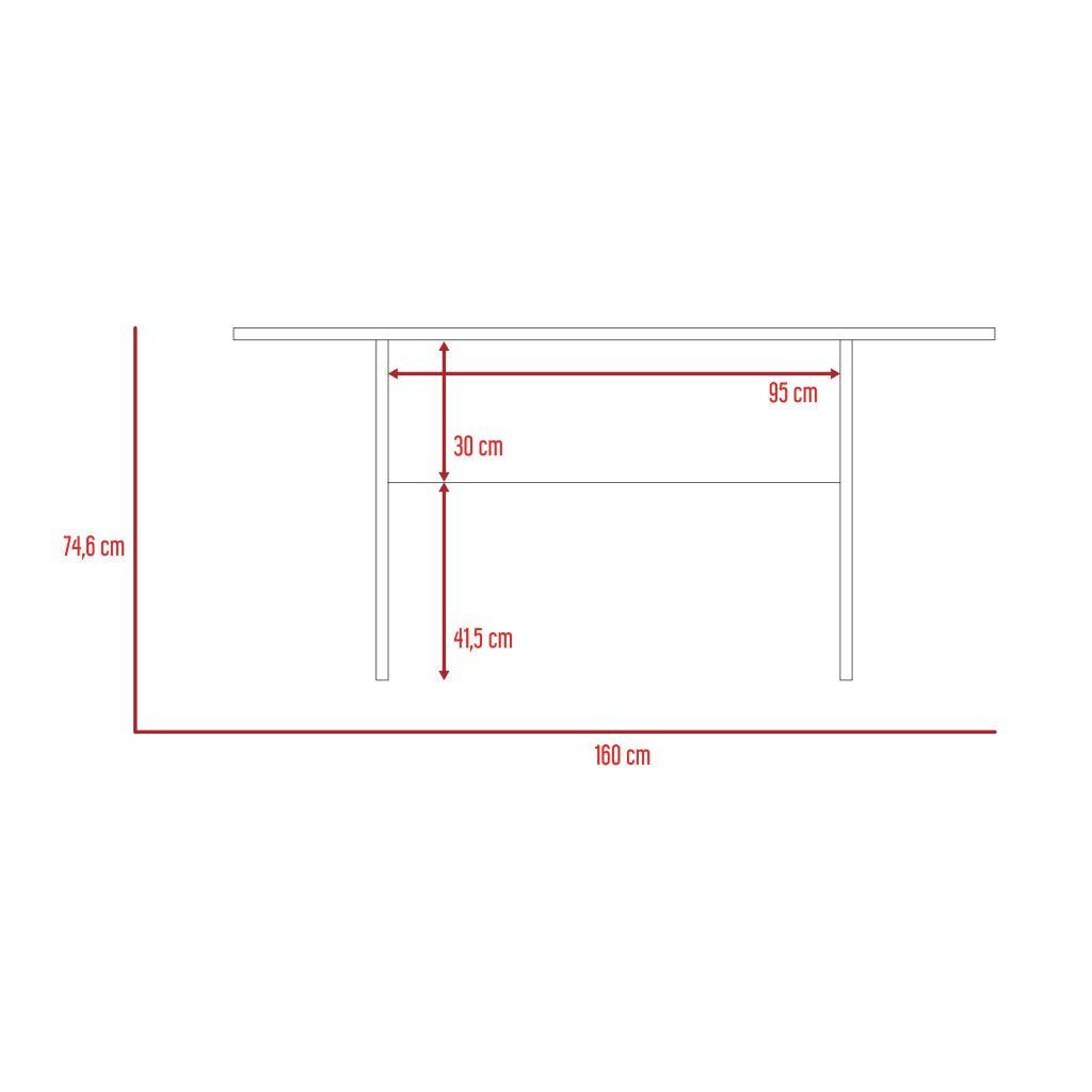 Comedor Ascher color Wengue para Cocina o Sala.