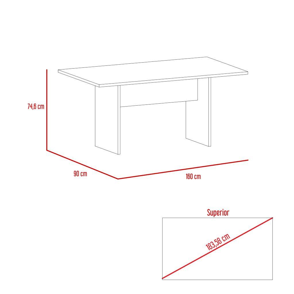 Comedor Ascher color Wengue para Cocina o Sala.