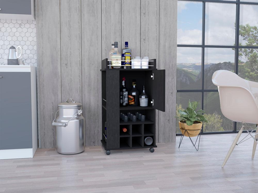 Bar Finland, Wengue, Con amplios espacios para ubicar botellas ZF - VIRTUAL MUEBLES