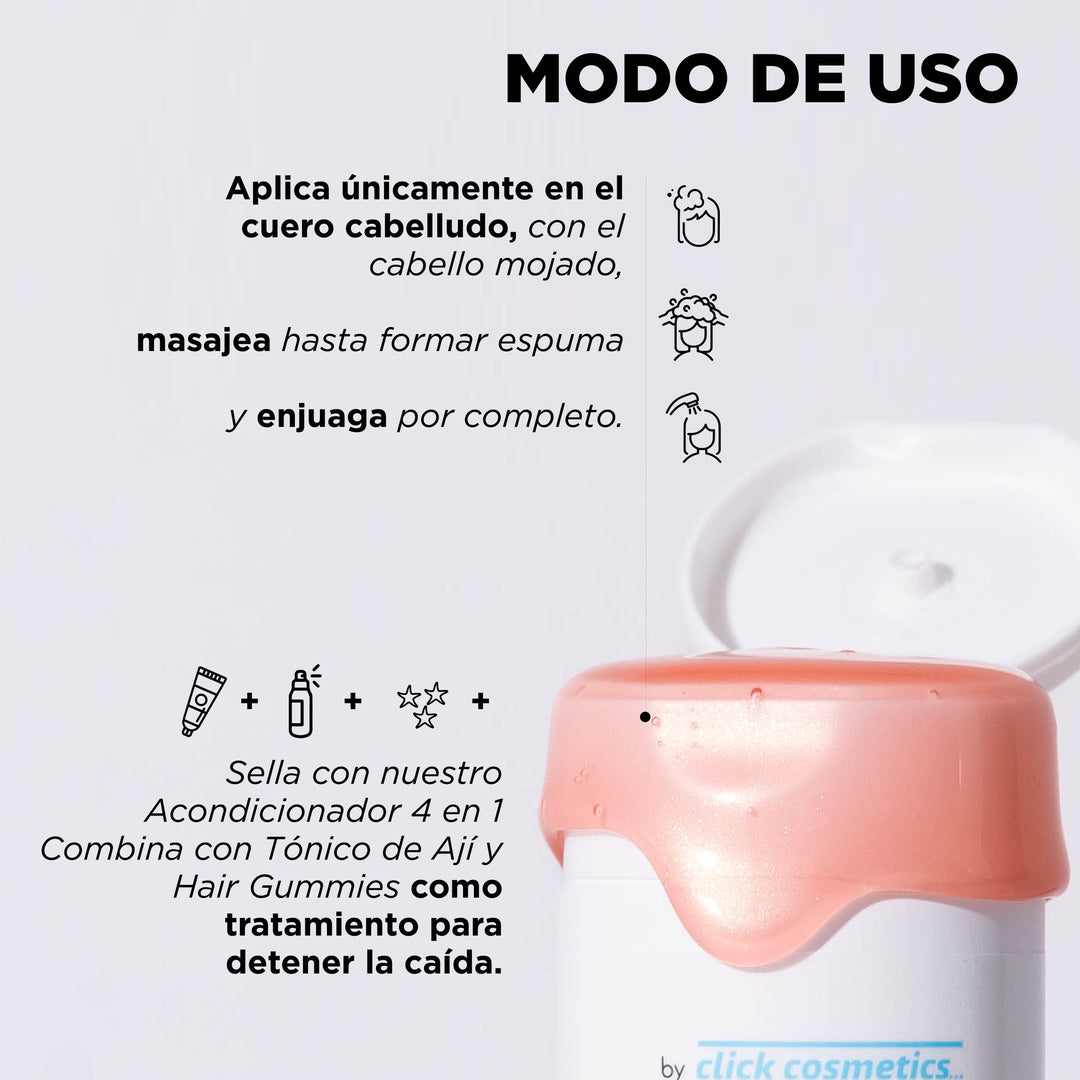 Shampoo de aji para cabello graso 300 ml