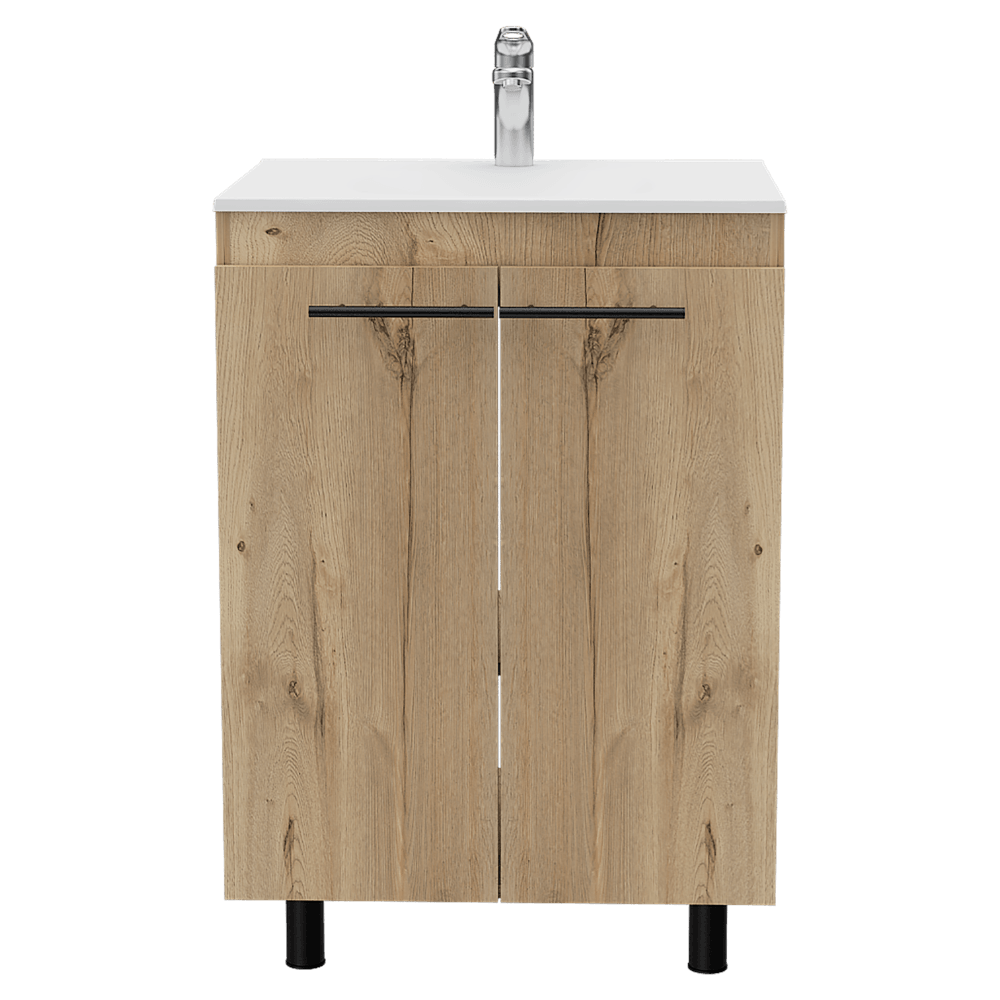 Mueble Lavamanos Anney color Café claro para Baño.