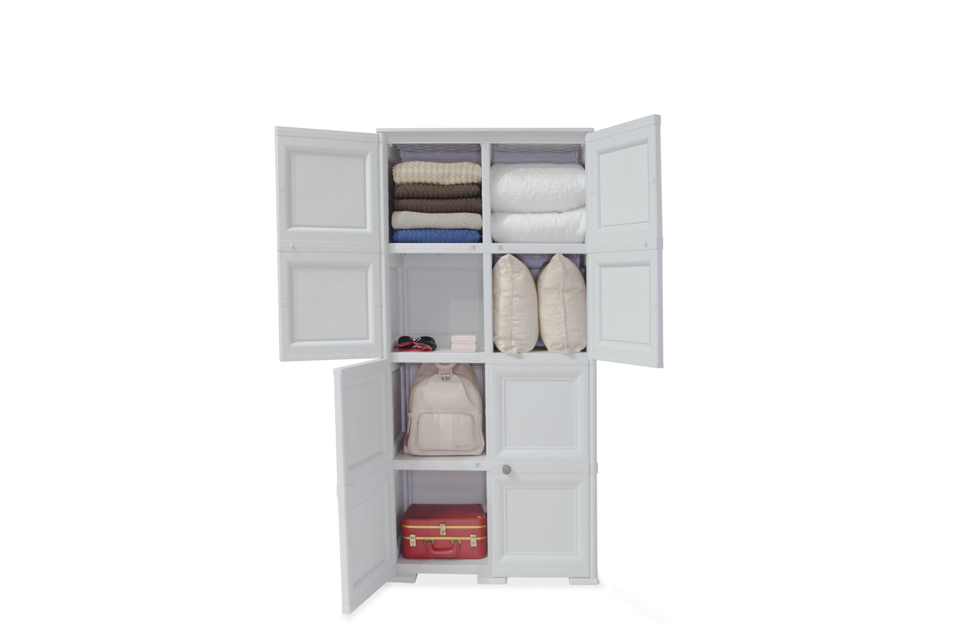 Mueble Organizador Elegance Liso Da Vinci color Blanco Perla para Habitación.