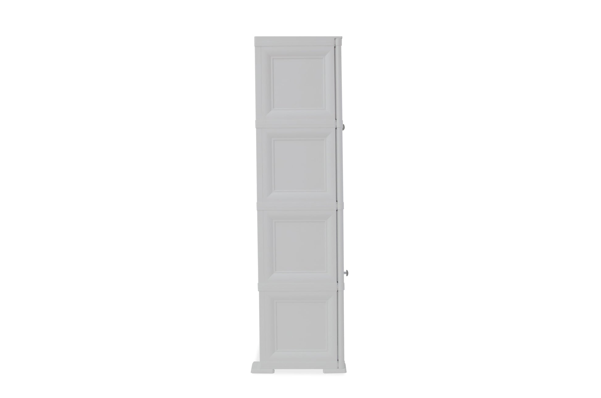 Mueble Organizador Elegance Rattan Da Vinci color Blanco Perla para Habitación.