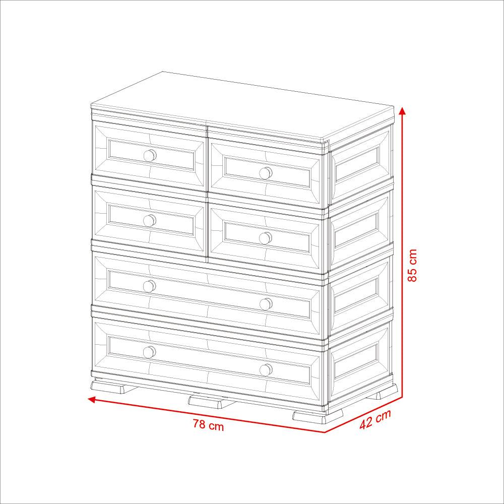 Mueble Organizador Elegance Dali color Cocoa para Habitación.