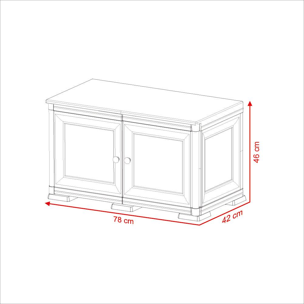 Mueble Organizador Elegance Liso Goya color Wengue para Habitación.