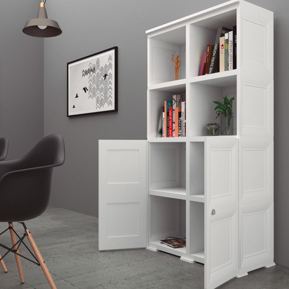 Mueble Organizador Elegance Liso Monet color Blanco Perla para Habitación.