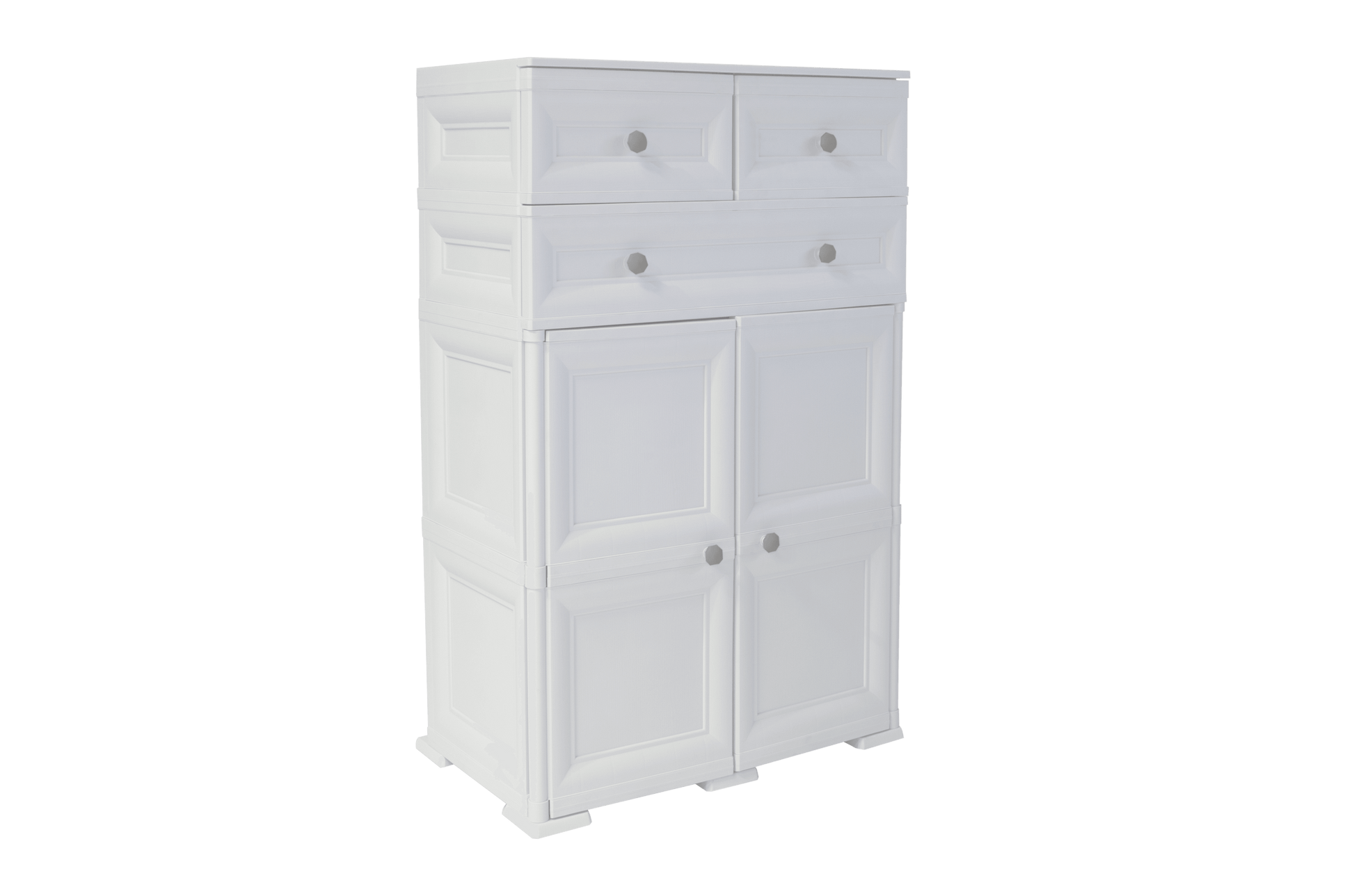 Mueble Organizador Elegance Picasso color Blanco Perla para Habitación.