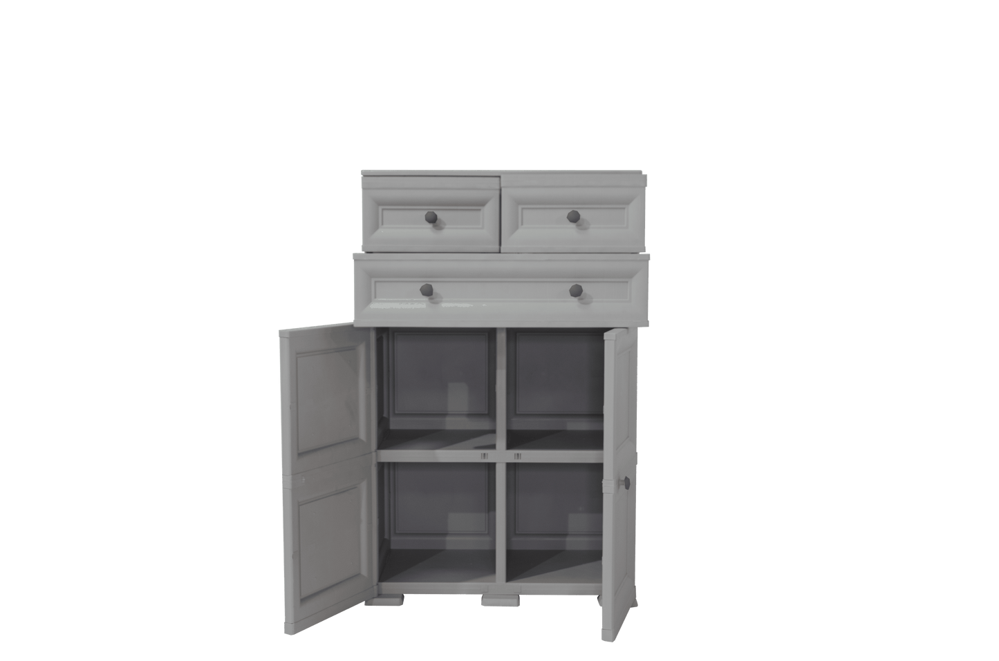 Mueble Organizador Elegance Picasso color Gris para Habitación.