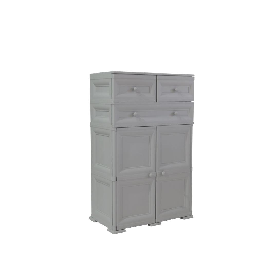 Mueble Organizador Elegance Van Gogh color Gris para Habitación.