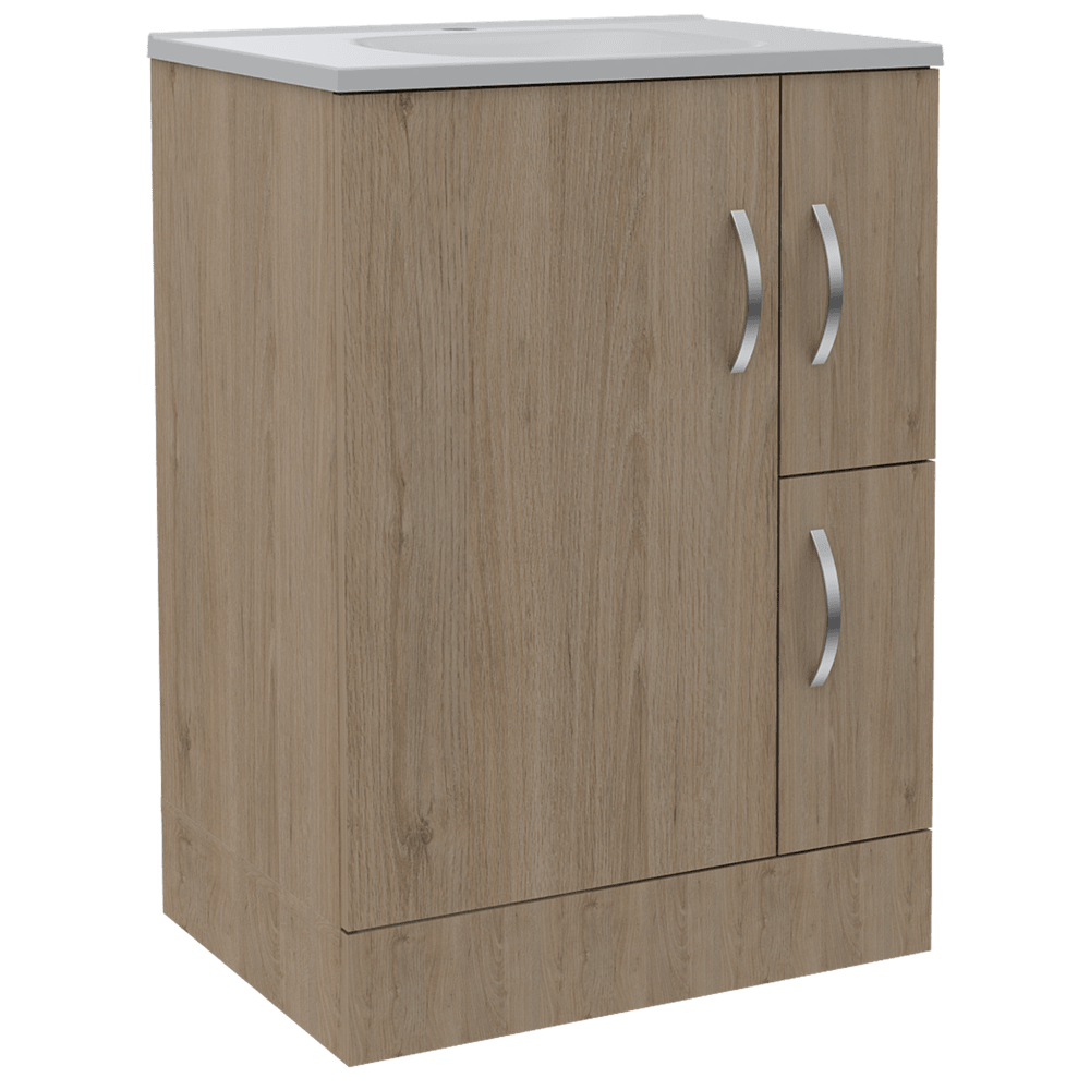 Mueble Lavamanos Picasso color Beige y Blanco para Baño.