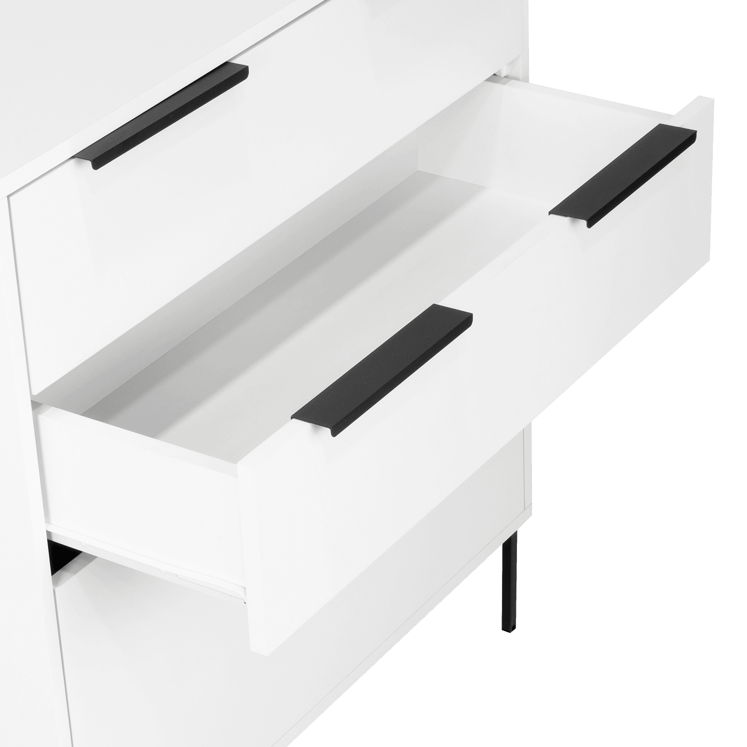 Organizador Midas, Blanco Nevado, Dos Cajones Reclinables - VIRTUAL MUEBLES