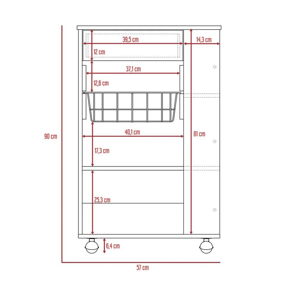 Mueble Organizador de Cocina Carrizal color Blanco y Café claro para Cocina.