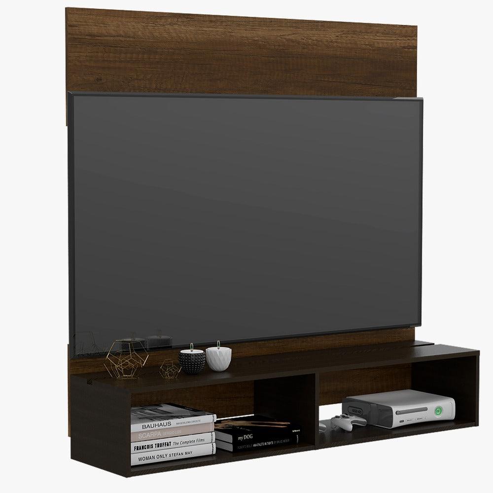 Mesa Para Tv Clasic, Cobre y Wengue, Para Televisor de 60 Pulgadas - VIRTUAL MUEBLES