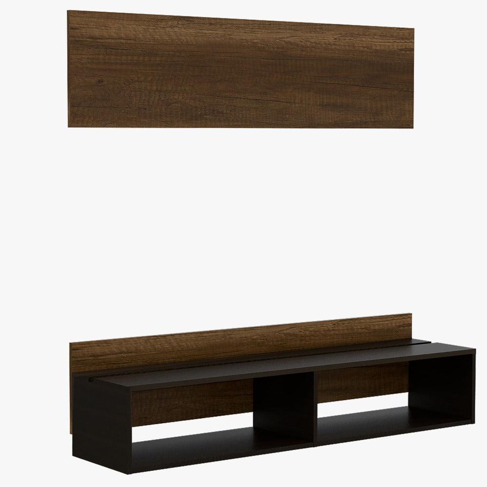 Mesa Para Tv Clasic, Cobre y Wengue, Para Televisor de 60 Pulgadas - VIRTUAL MUEBLES