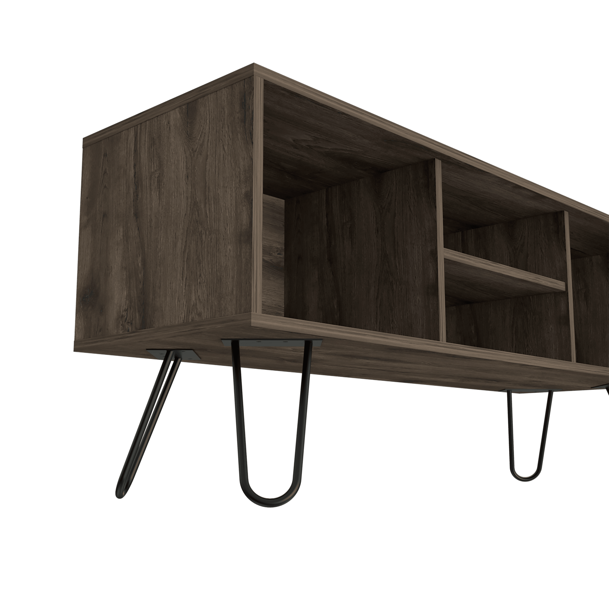 Mesa Para Tv Rony, Nogal, con Espacio Para Televisor de Hasta 50 Pulgadas ZF - VIRTUAL MUEBLES