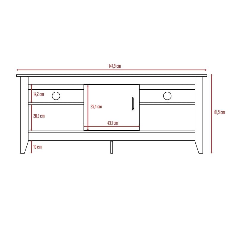 Mesa para TV Sarume color Wengue para Sala.