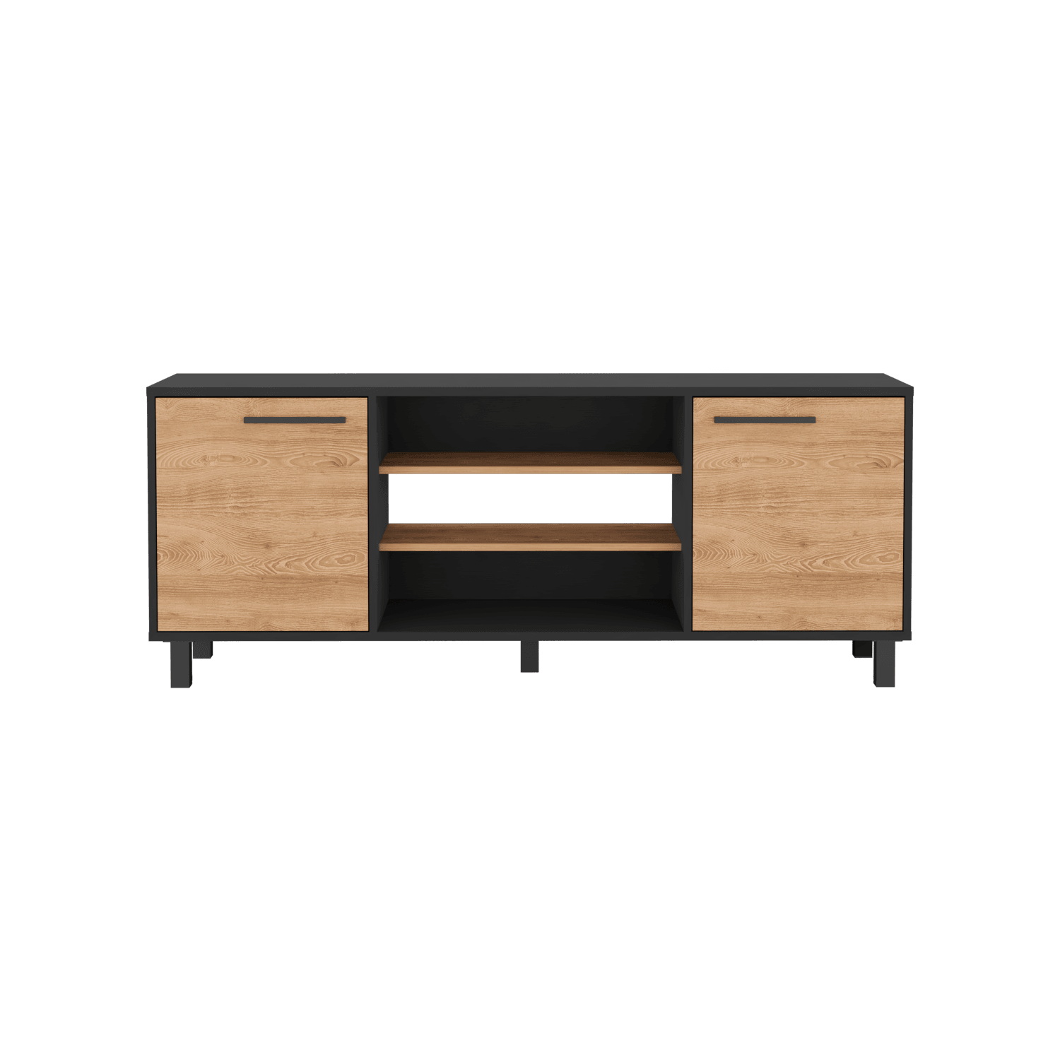 Mesa Para Tv Wesley, Wengue y Miel, con Espacio Para Televisor de 65 Pulgadas ZF - VIRTUAL MUEBLES