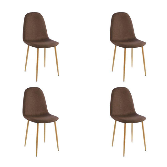 Silla Clasica Concept X4 color Chocolate Y Cafe Claro Para Sala.