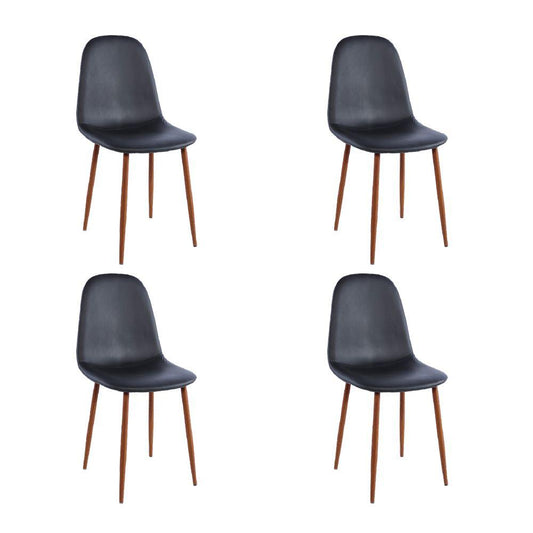 Silla Clasica Concept X4 color Negro Y Cafe Para Sala.