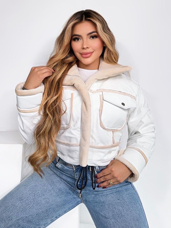 CAZADORA Blanco/Beige