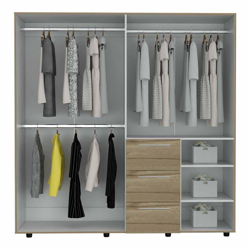 Closet Poche color Café claro y Blanco para Habitación.