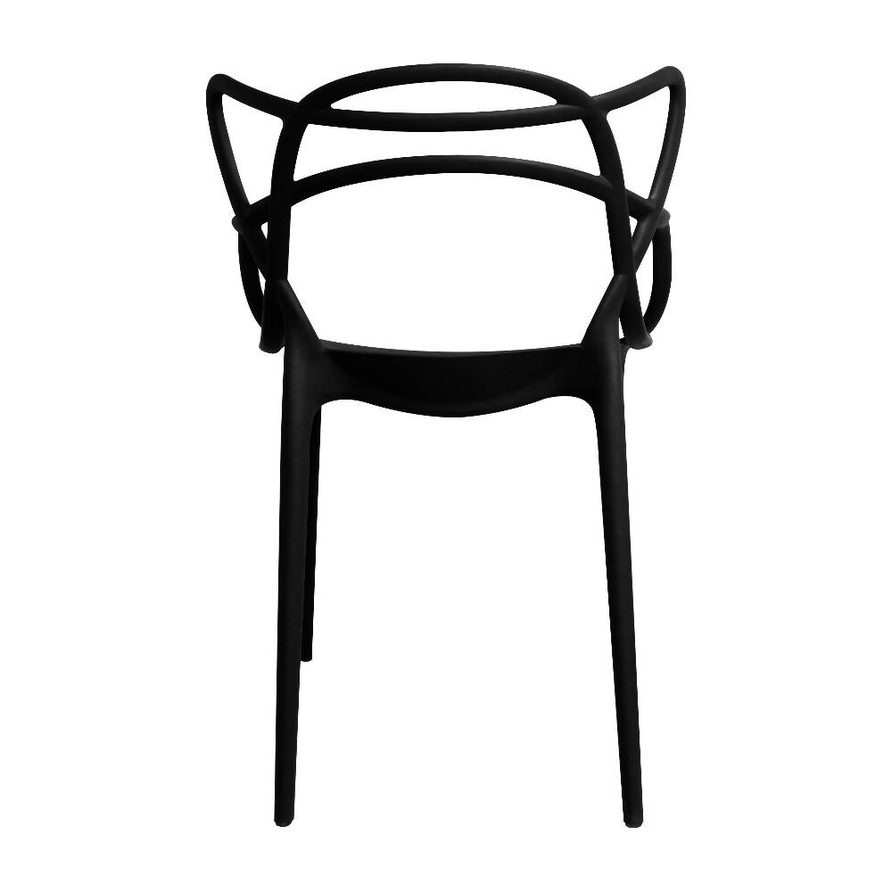 Kit por 4 Silla Solna Para Sala Comedor Jardín - Negro