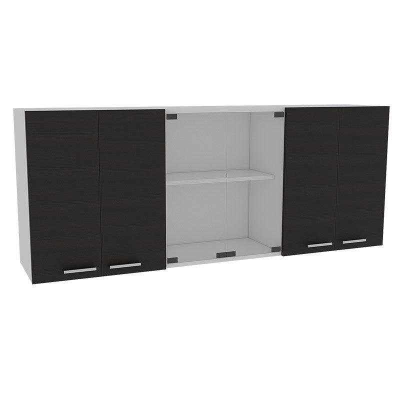 Gabinete Superior Vega color Blanco Y Wengue Para Cocina.