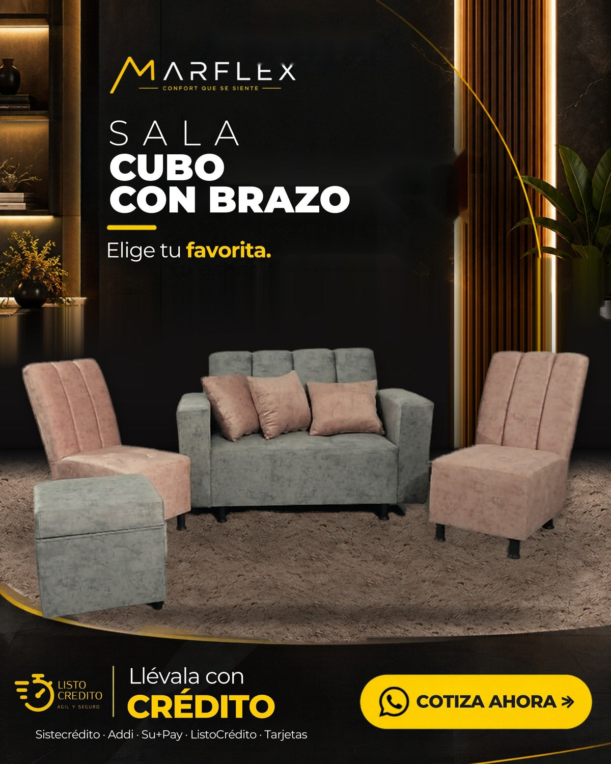 Sala Cubo con Brazo · MARFLEX
