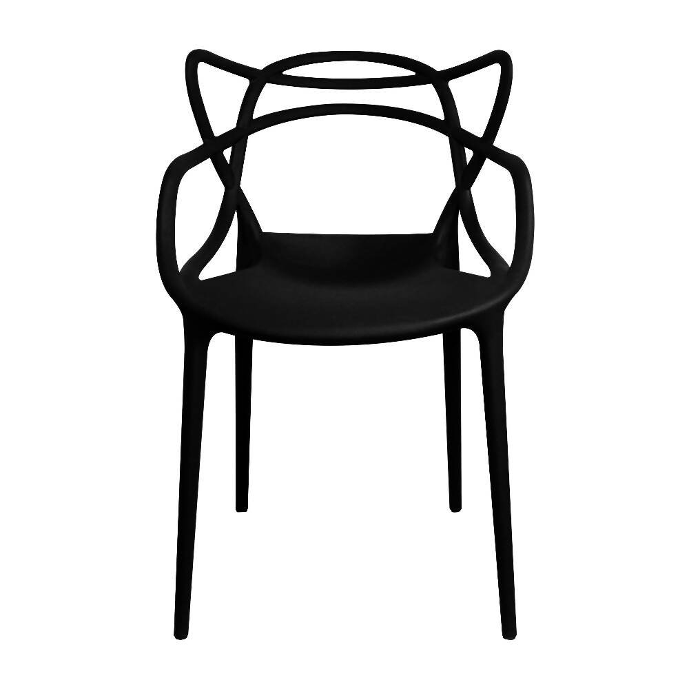 Kit por 4 Silla Solna Para Sala Comedor Jardín - Negro