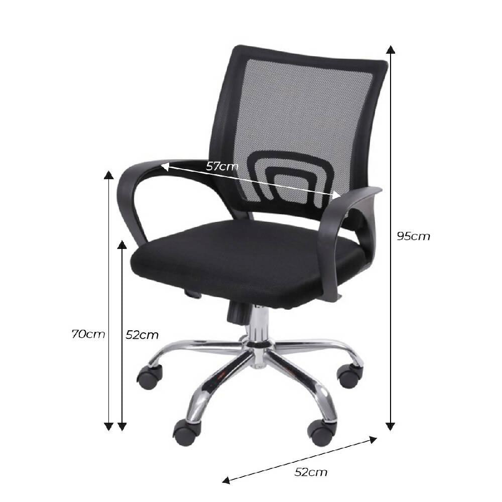 Silla Para Oficina Escritorio - OR-3310 Negra - VIRTUAL MUEBLES